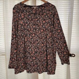 J. Jill Floral Tunic Blouse